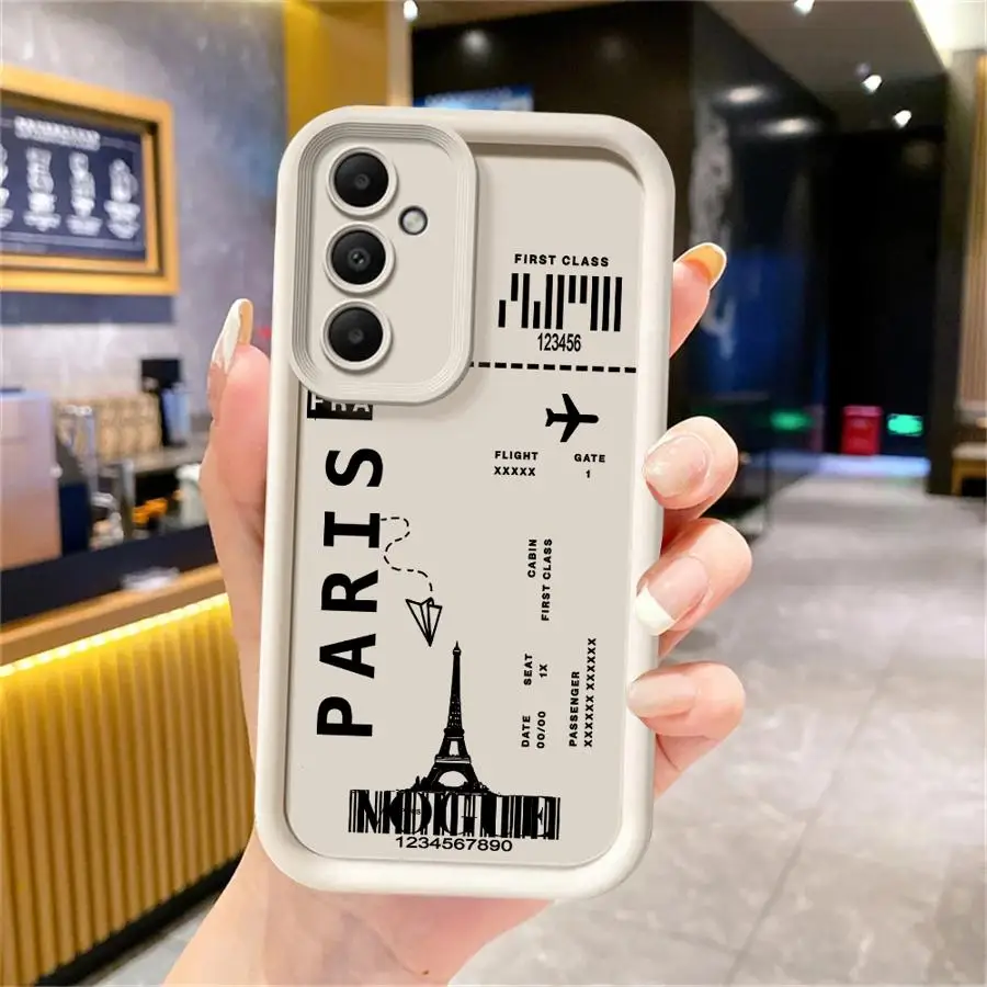 حافظة لهاتف سامسونج جالاكسي A55 A15 A06 A54 A51 A35 A73 A53 A25 A52 A72 A71 يطير إلى باريس الرومانسي