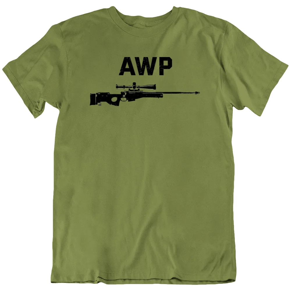 

Rifle Awp Sniper AK47 Gun Gamer Geek CS Dad T Shirt New