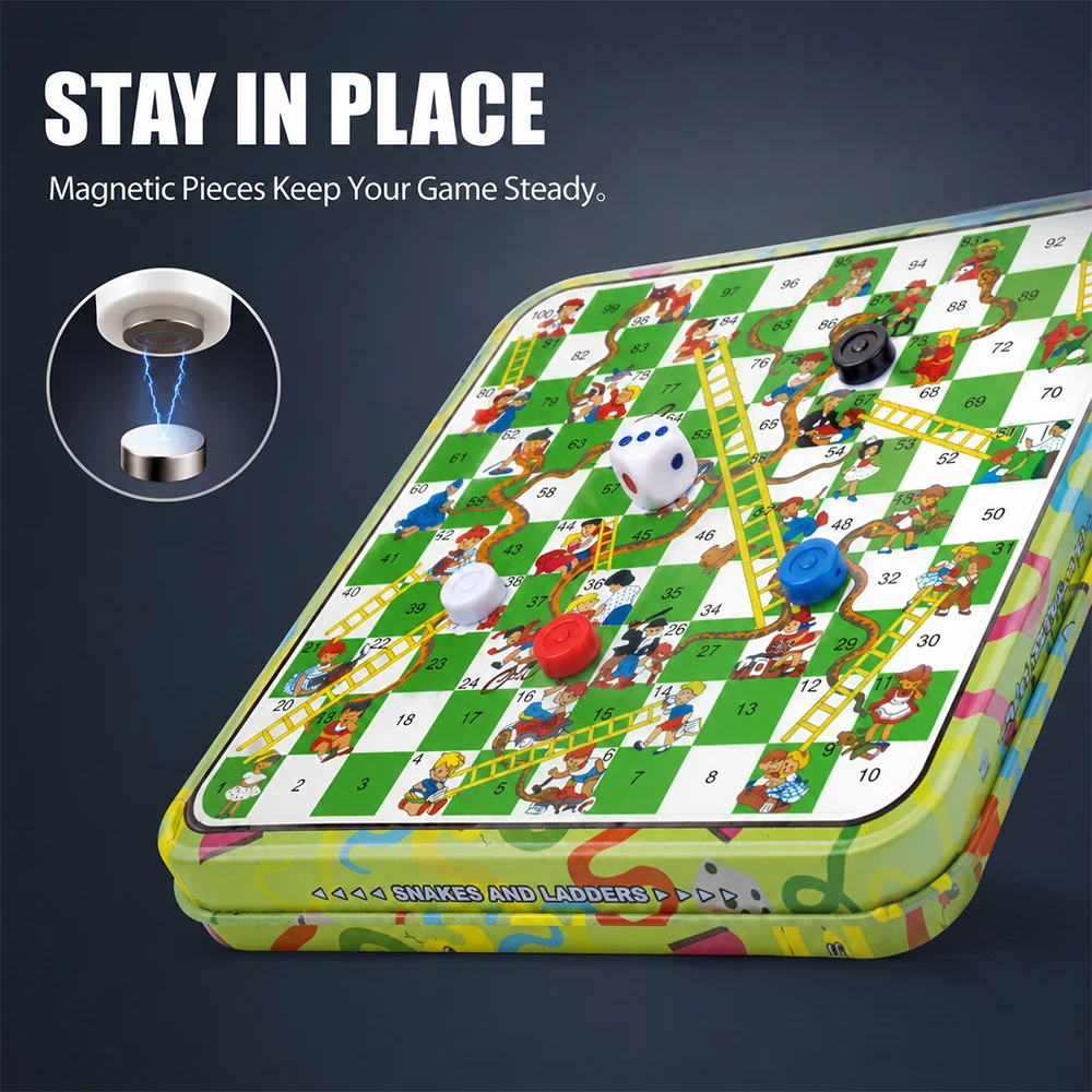 Outdoor Camping Games For Adults - Taşınabilir Yılanlar ve Merdaneler Masa Oyunu,