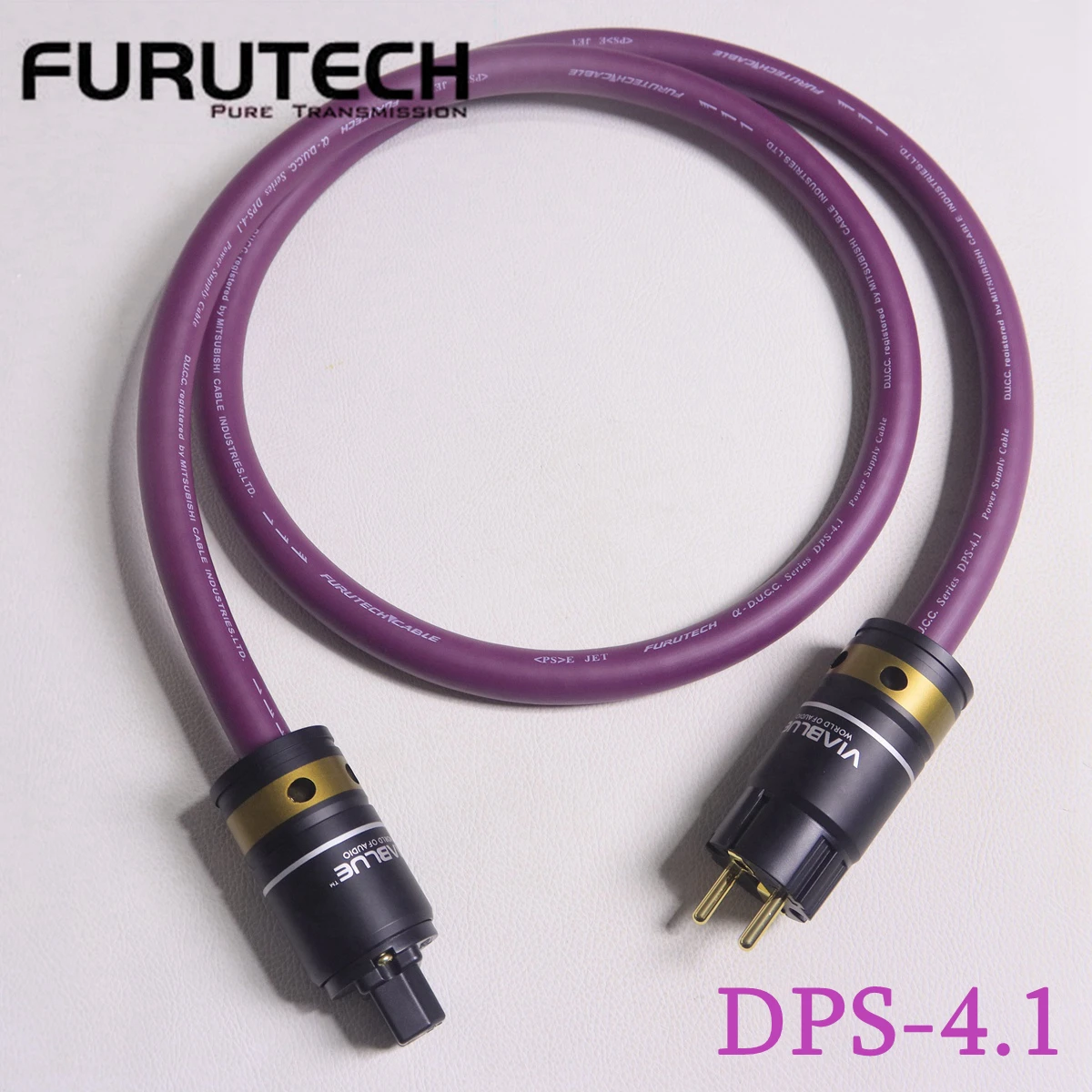 FURUTECH original new flagship DPS 4.1 audiophile 7N OCC 11AWG audio Power cord HiFi EU/US power cable with viablue power plug