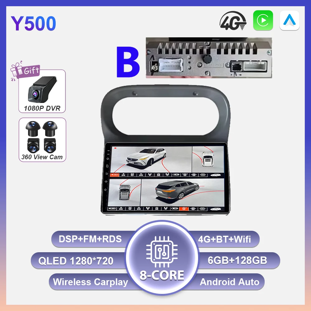 Android 16 Carplay Auto autoradio voor Renault Twingo 1 2005 - 2013 multimediaspeler autoradio Wifi BT scherm GPS navigatie