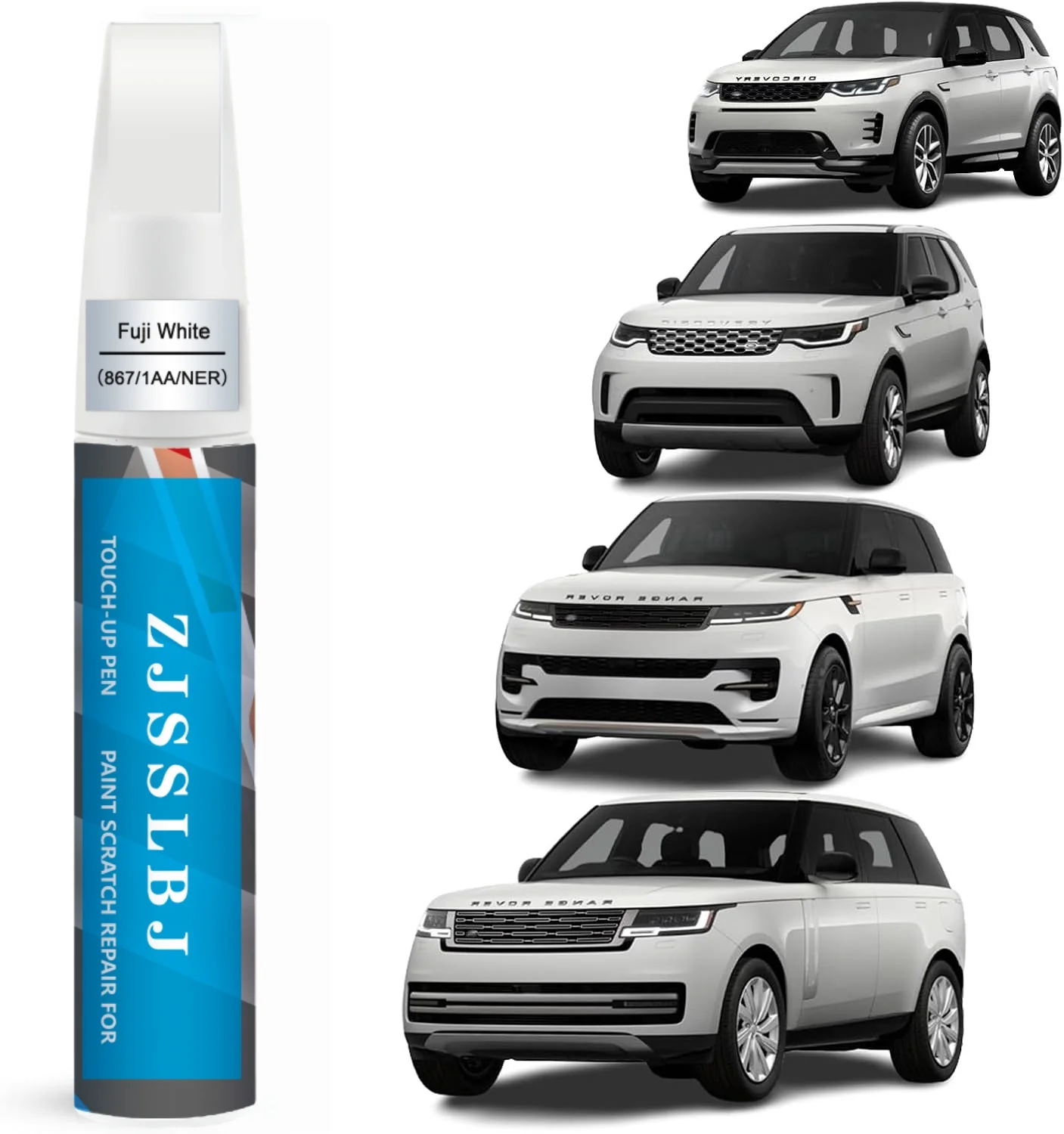 Car Touch Up Paint(Fuji White(867/1AA/NER)) for Landrover, Car Paint Scratch Repair Kit, Quick & Easy Solution to Repair, 2 in 1