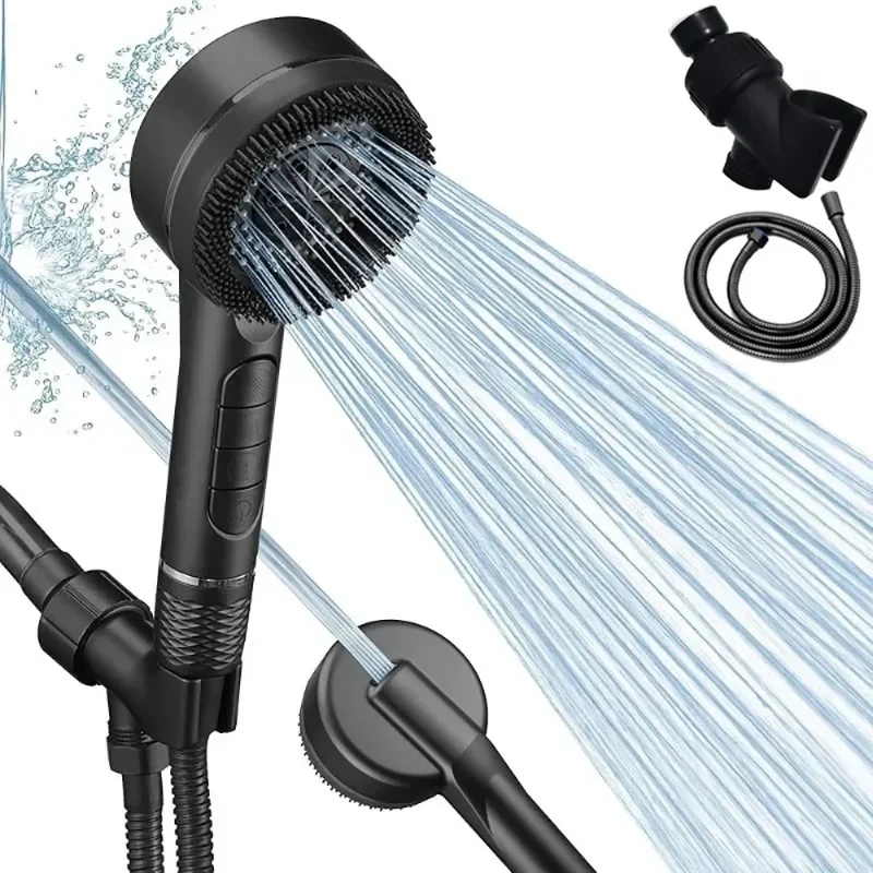 

Shower Head High Pressure Doubled Filtration Multi-function Water Outlet Modes Silicone Shower for Bathroom Accessories