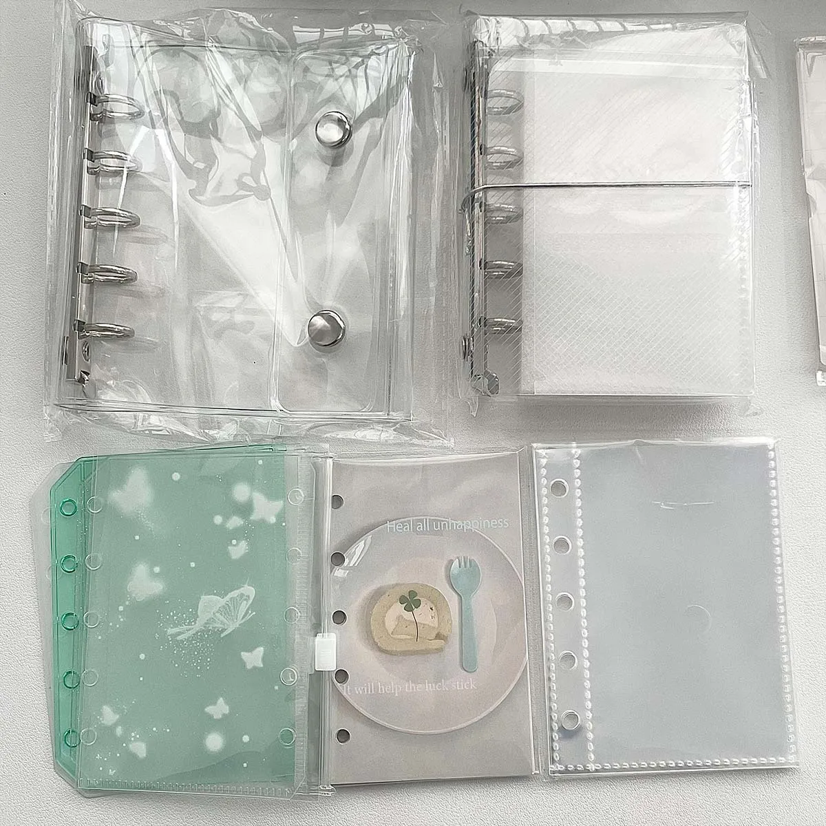 Fashion New Product Loose-leaf Book Inner Page Accessories Hand Ledger Storage Book PP Shell Mini Card Book Portable Inner Bag