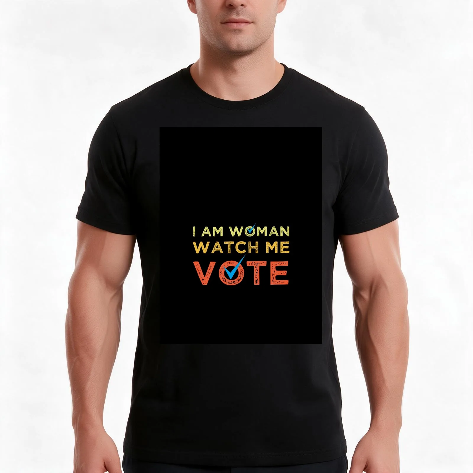 i am woman watch me vote 2022 Costume T-Shirt Summer Casual Cotton Tee Oversized Streetwear Tops Vintage Graphic Print