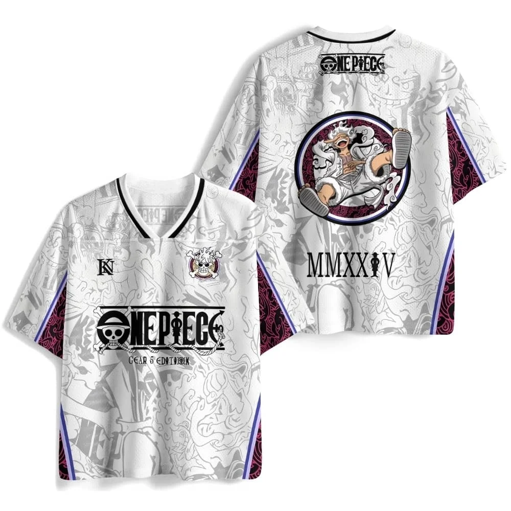 2026 Neue Anime One Piece Luffy und Nika Themen-Trendige Jersey-Kollektion, Atmungsaktives Kurzarm-Unisex-T-Shirt, Familien-Set – Detail 10