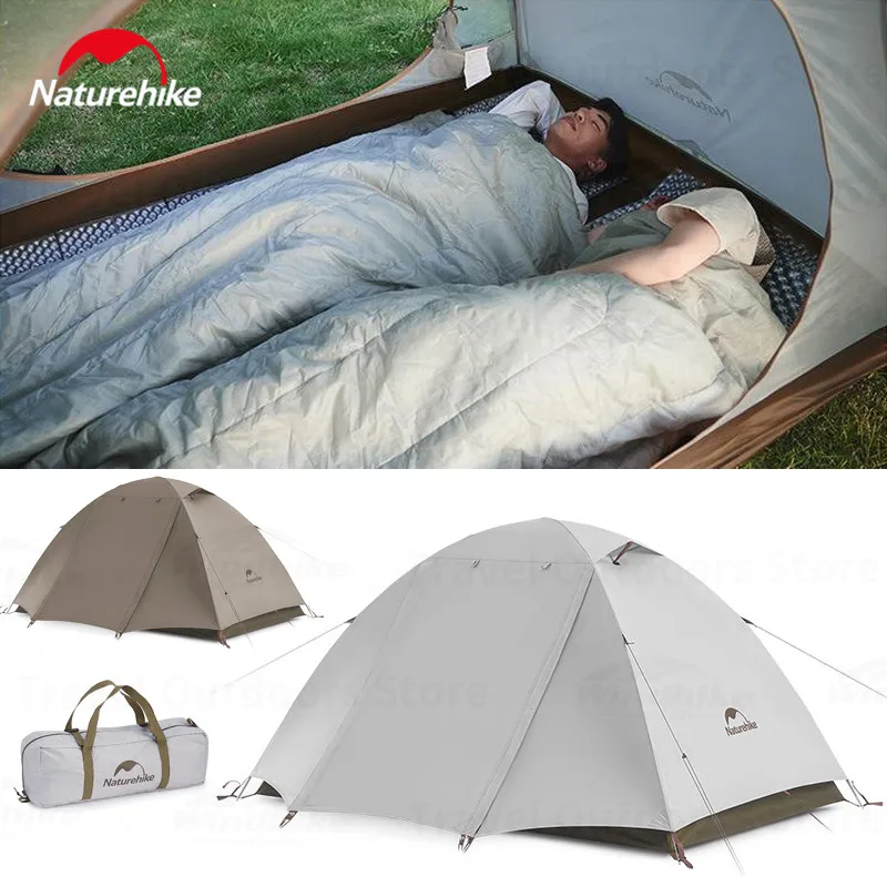 Naturehike Dome Camping Tent Double Layers 2-3People Outdoor Hiking Tourism Tent 210T Polyester Fibre Breathable UPF50+ YUNCHUAN