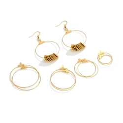 20pcs Stainless Steel Gold Plated Earring Hooks Ear Wire Dangle Hoop Connector DIY Jewelry Making Accessories Crafts Supplies