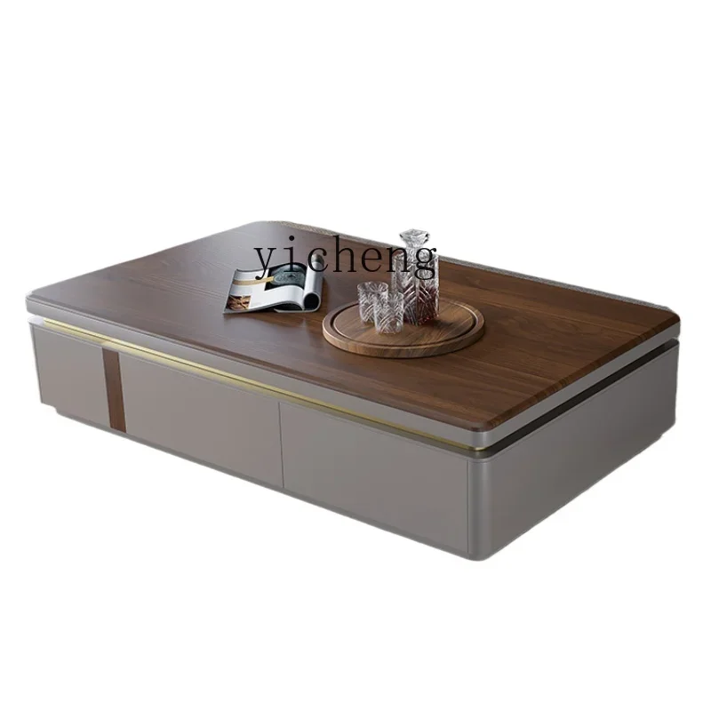 

ZF natural microcrystalline stone coffee table light luxury modern marble advanced TV cabinet combination