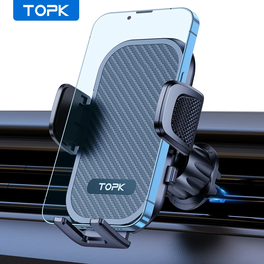 TOPK Verbesserte Hakenclip-Autotelefonhalterung für Lüftungsschlitze, universelle Handy-Autohalterung für iPhone, LKW-Telefonhalterung.