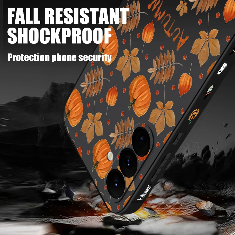 الخريف اليقطين نمط الحال بالنسبة لسامسونج غالاكسي S25 S24 FE S25 S22 S23 S24 الترا A17 A56 A55 A53 A54 A15 A16 A36 لينة غطاء الهاتف #3