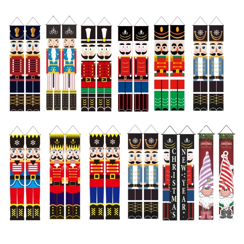 

Christmas Door Hangings Nut cracker Soldier Couplet Holiday Special Home Christmas Decorations