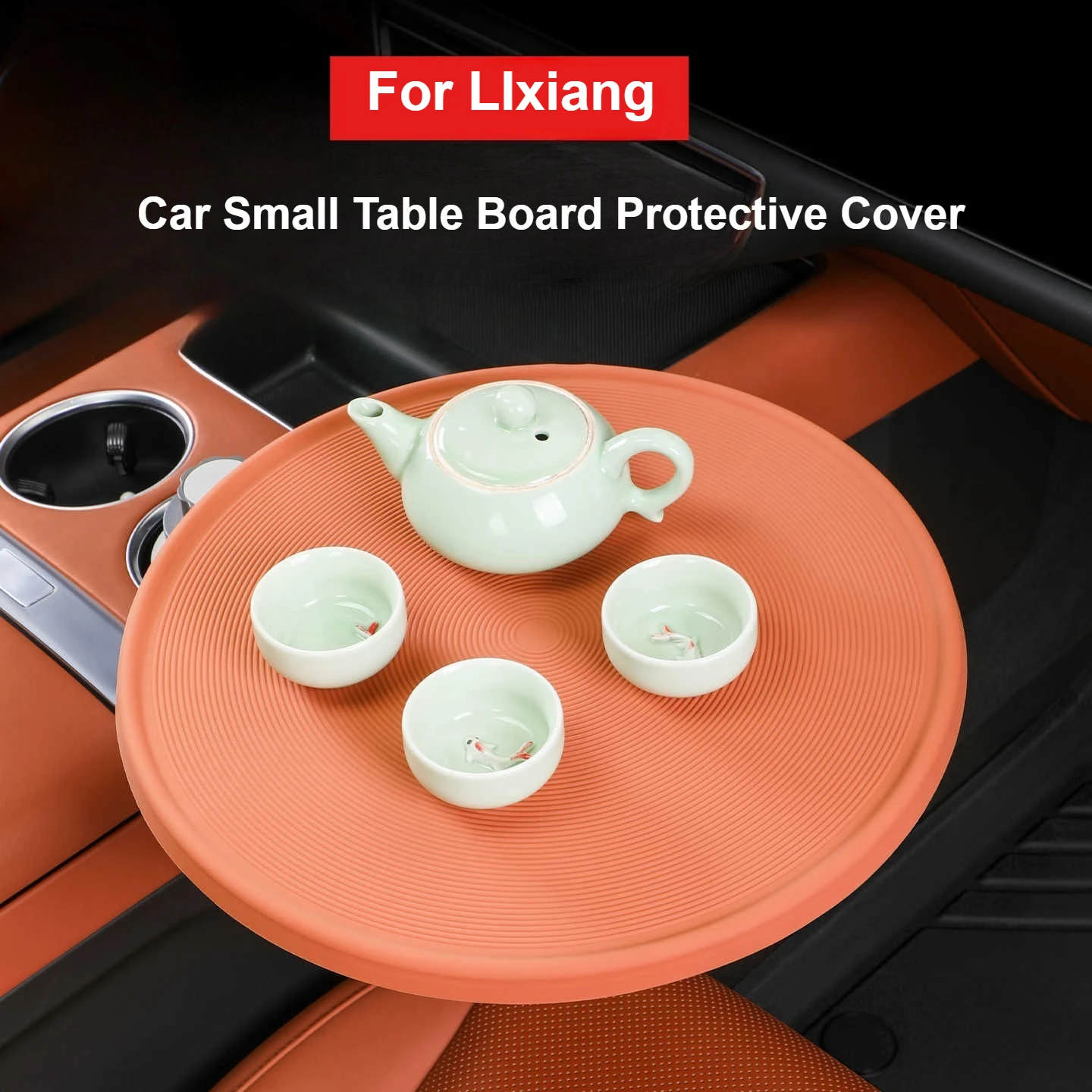Car Floating Small Table Board Silicone Protective Cover Small Table Anti-scratch and Anti-slip Pad For Li Lixiang L6 L7 L8 L9