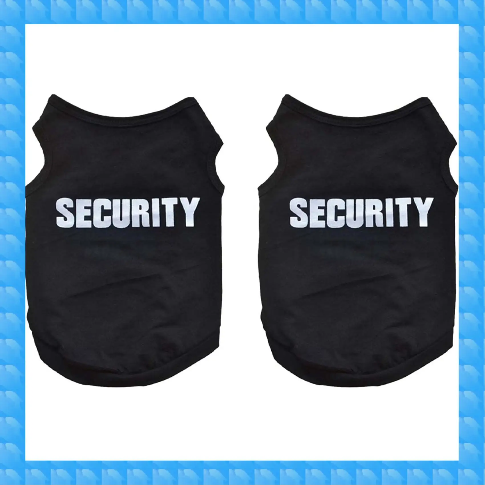 ETRT 2X Ropa de invierno para mascotas Cachorro Perro Gato Chaleco Camiseta Abrigo Vestido Suéter Ropa "SECURITY", Negro L