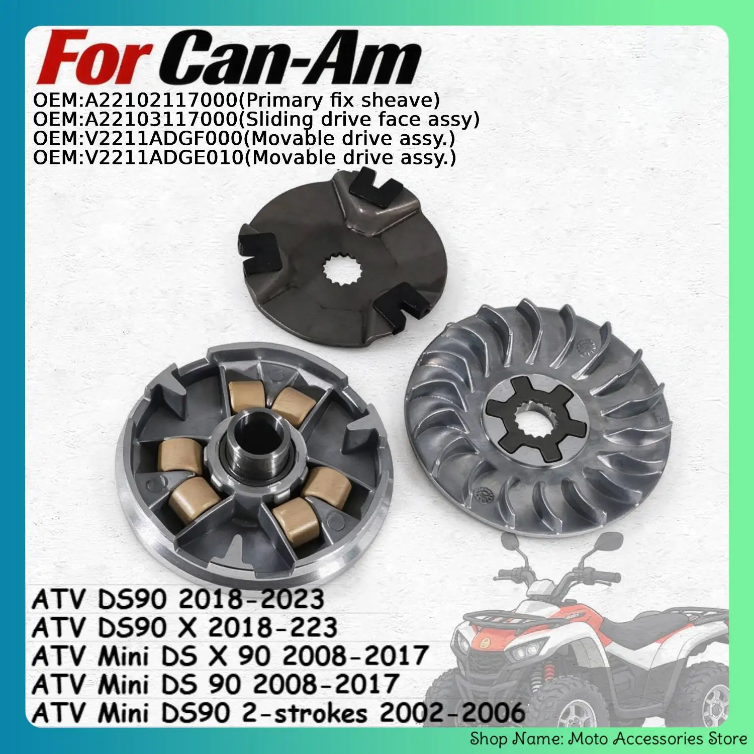 Starter Motor One Way Clutch Parts For Can-Am ATV Mini DS90 2-strokes DS X 90 DS70 OEM:A22102117000 OEM:V2211ADGF000
