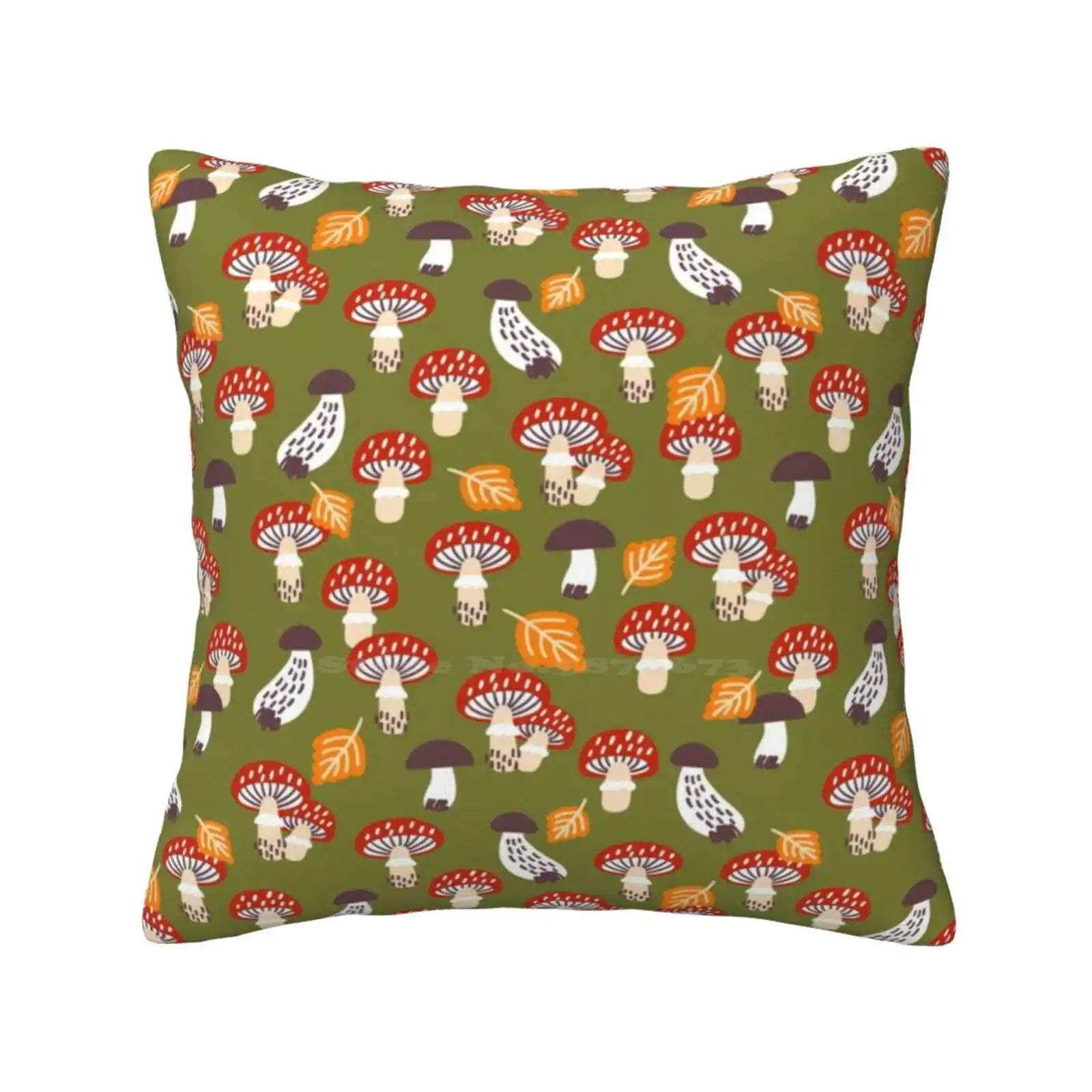 Mushroom Mash Home Sofa Car Cushion Cover Pillowcase Mushroom Mash Leaves Apron Bathmat Backpack Duffle Wood Puzzles Magnets