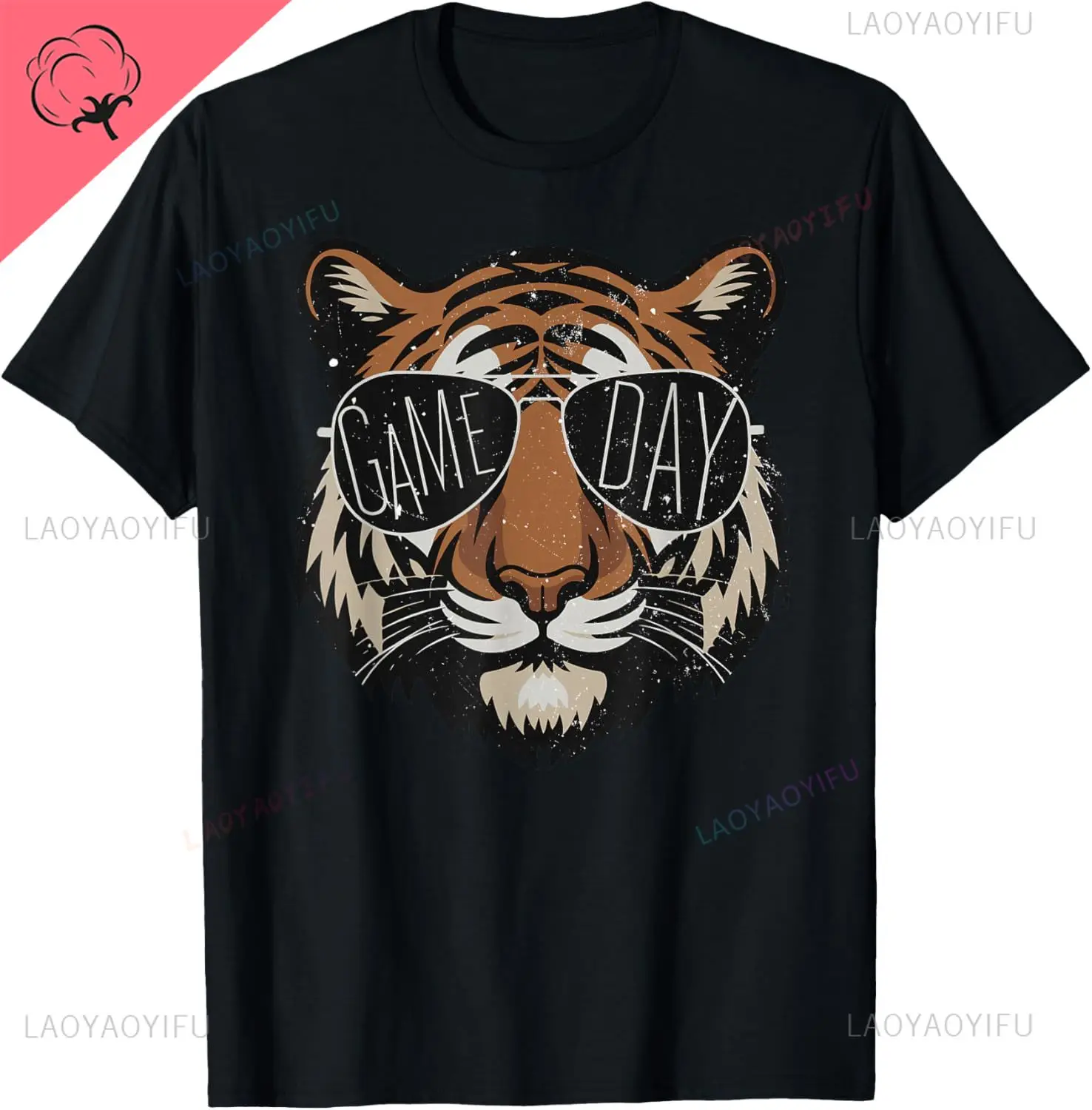 Touchdown American Football Game Day Thanksgiving Tiger Cool T-Shirt Cotton Men's T-shirts Streetwear Harajuku Ropa Hombre