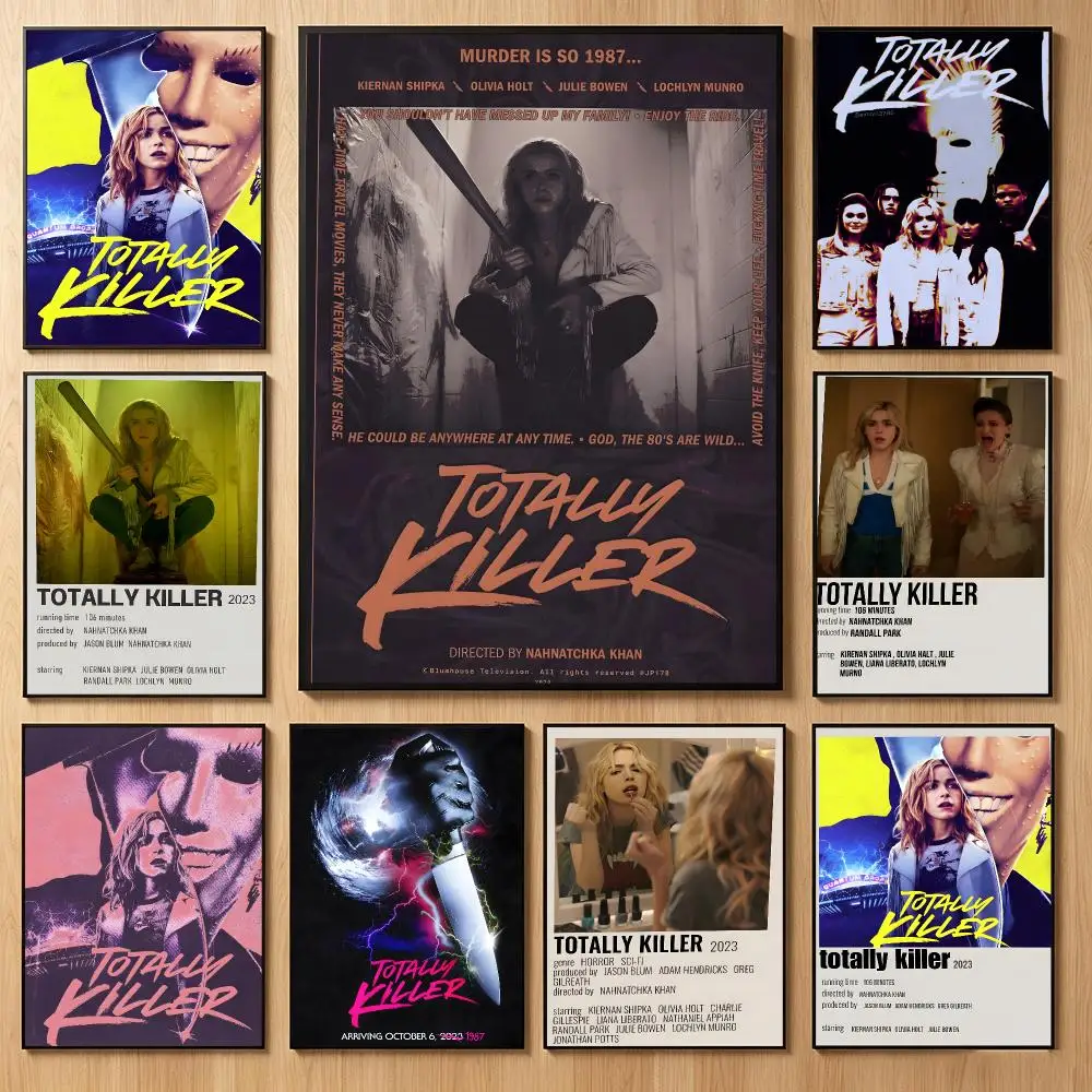 Thrilling Movie T-Totally Killer Poster Classic Self-Adhesive PP Wall Sticker for Living Room Bar Decor Gift