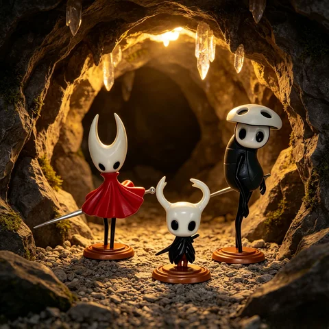 Hot 3pcs/set Hollow Knight Anime Figure GK Game Anime Figurine Action Figure Model PVC Decoration Ornament Collectible Toys
