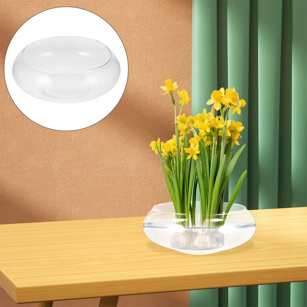 

Transparent Glass Planter Pot for Succulents Hydroponic Flower Vase Desktop Fish Bowl Garden Decor Indoor Micro Landscape