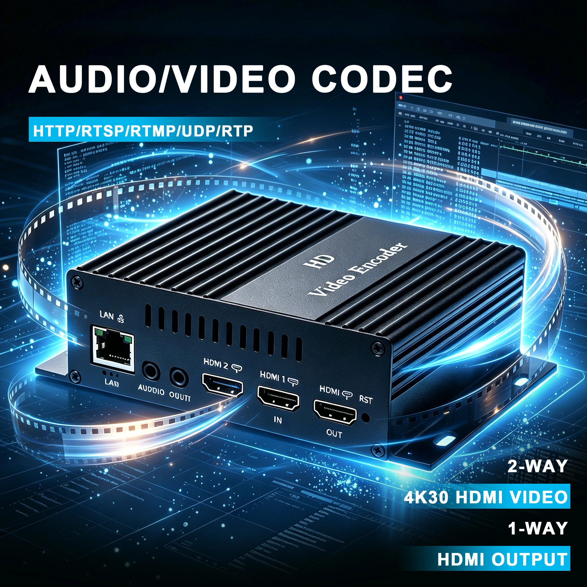 4k Ultra HD Encoder 2 Channel  Hdmi To Ip HTTP RTSP RTMP UDP RTP Professional Audio/video H.265/h.264 Encoder Hdmi Encoder