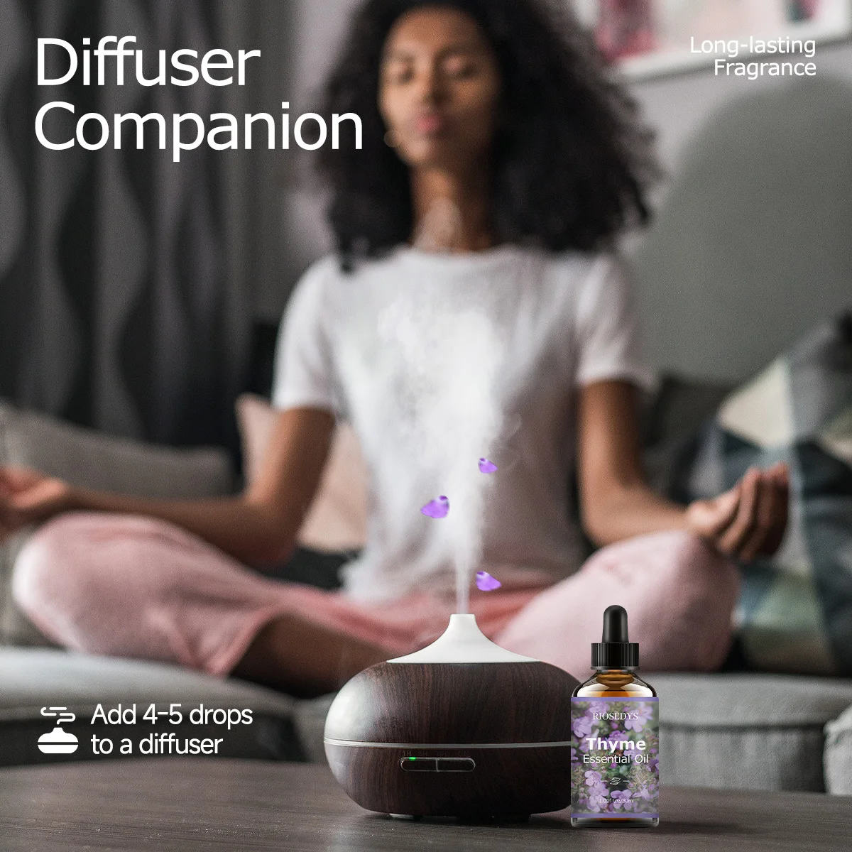 زيت الزعتر العطري، مع عطر الأزهار، مثالي للعلاج العطري وتدليك الجسم، مغذي وعناية بشعرك