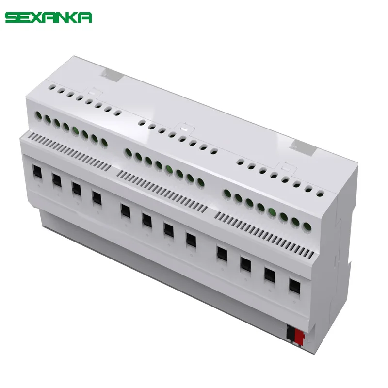 2025 hot sale SEXANKA KNX EIB K-bus Smart Home Automation System Module Actuator KNX 12 Way Smart Wall Switch Actuator Room Cont