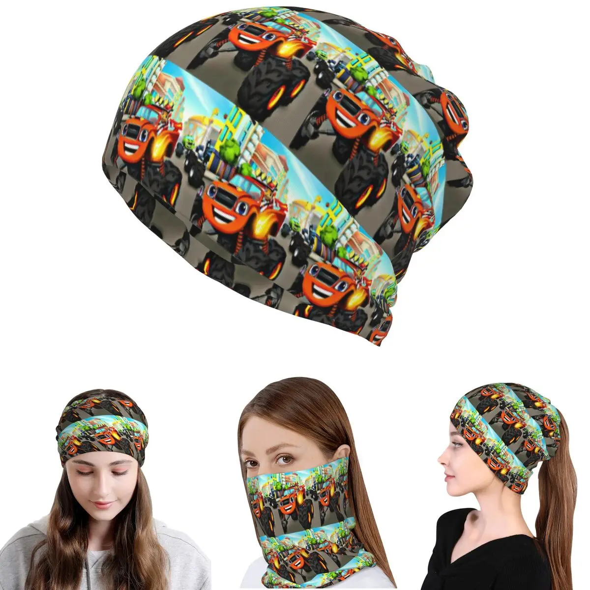 

Blaze And The Monster Machines Bandana Neck Gaiter Mask Scarf Warm Face Mask Beanies Hat Unisex Adult Winter