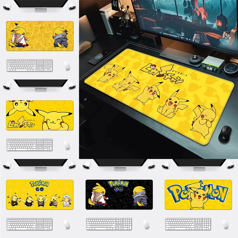 Anime Mousepad HD Printing Computer Gamers Locking Edge Non-slip Mouse Pad XXL90x40cm Keyboard PC Pokemons Desk Pad