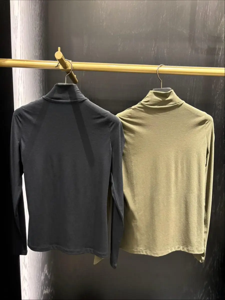 Women's Golf Puff Sleeve Long Sleeve Top Autumn Versatile Casual Golf Undershirt Base Layer