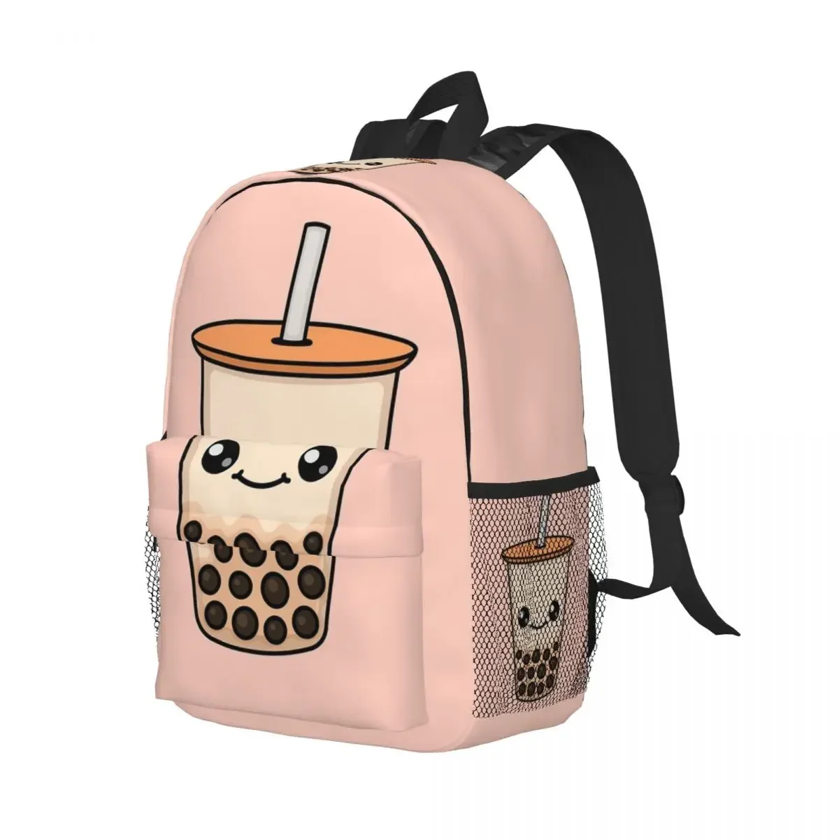 

Рюкзак Happy Boba Bubble Tea, студенческая сумка для книг для мальчиков и девочек, детская школьная сумка, компьютерные сумки на плечо для мужчин и женщин