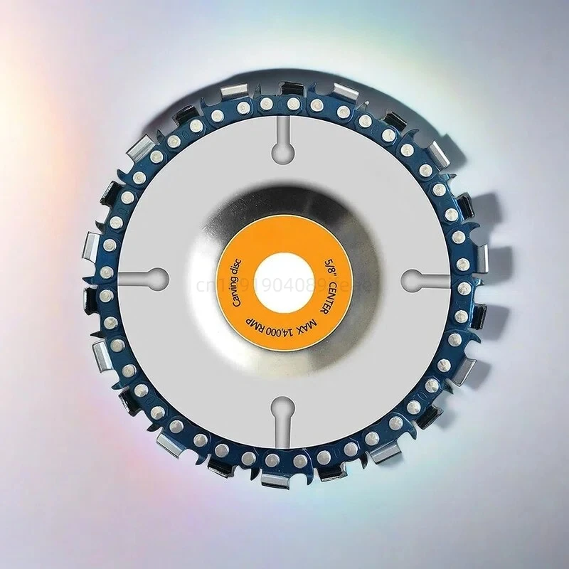 4 Inch 22 Tooth Angle Grinder Dedicated Chain Disc Woodwork Carving Chain Saw Disc Angle Grinding Disc Slotting Saw Blade Tool