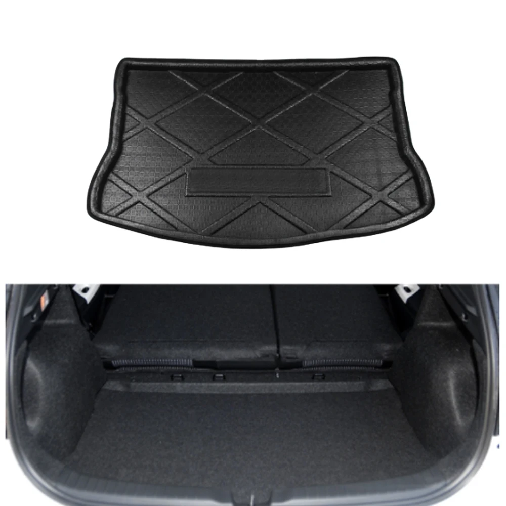 Car Rear Trunk Mat for Toyota Yaris L XP150 2014~2016 2015 Rug Waterproof Floor Pad Space Decoration Boot Carg Cover Accessories