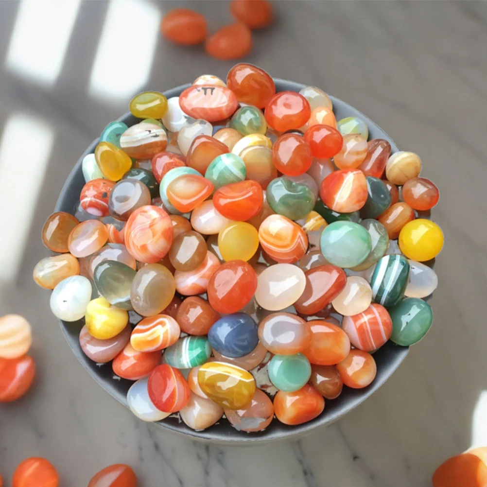 

1 Bag Colorful Natural Tumbled Stones Irregular Shaped Pebbles For Craft Diy Decorative Rock Garden Landscaping Aquarium Vase