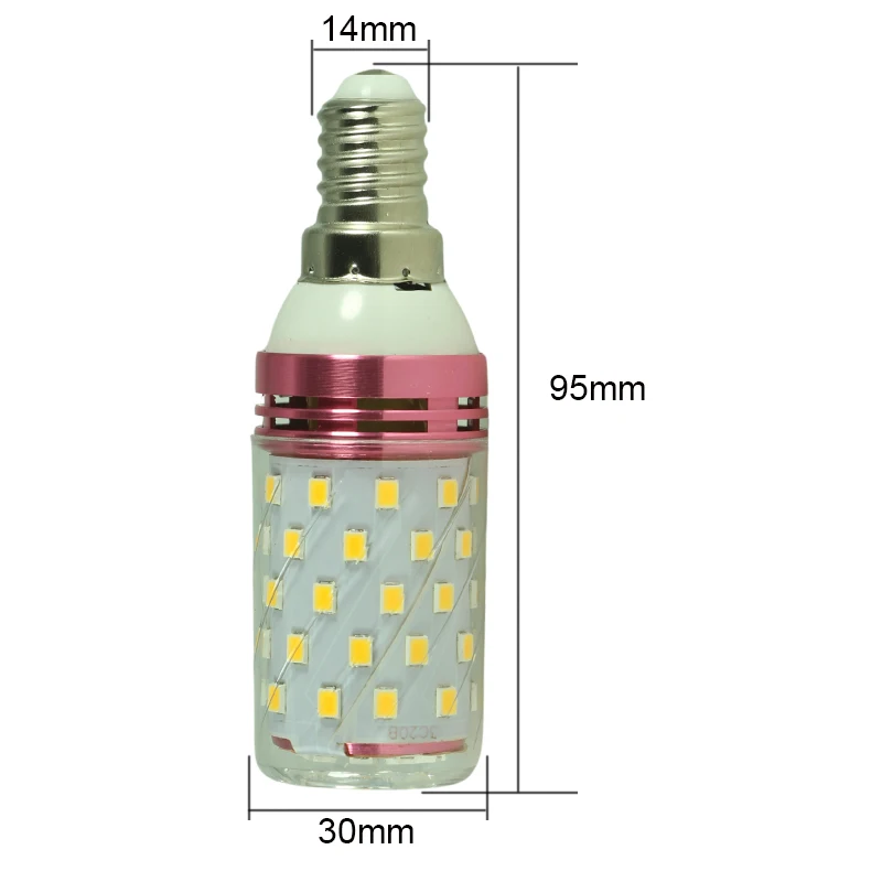 Ampadas E14 LED Corn Light 12W Super Spotlight 110V 220V 12V 24V 36v Energy Saving Indoor Wall Candle Bulb for Home Room Lamp