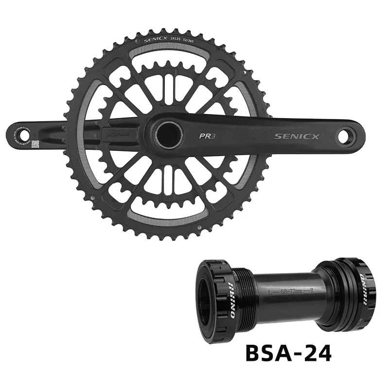 SENICX Crank Road Bike PR2 Crankset 165/170/172.5/175mm 46-30T 50