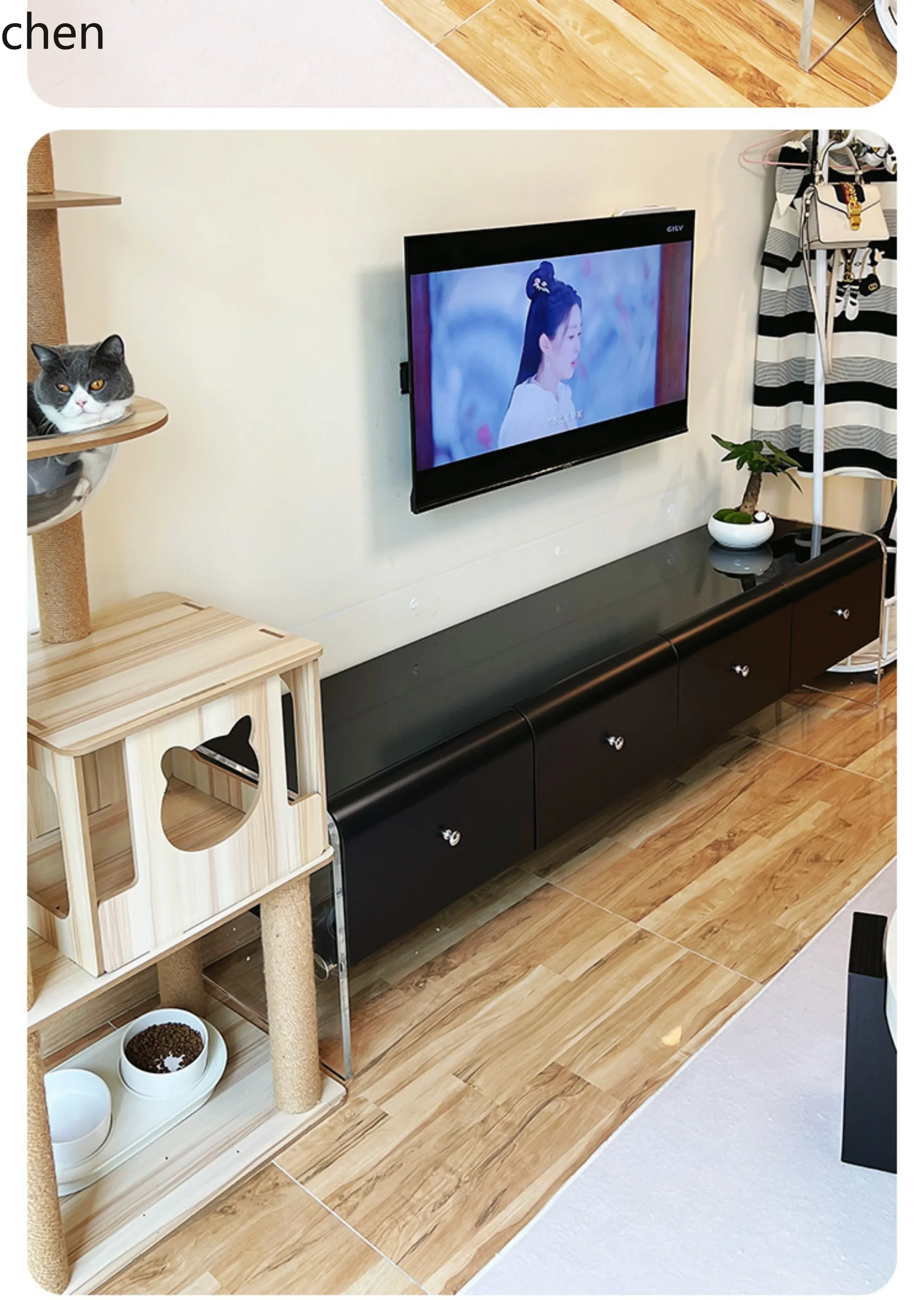 DSAacrylic suspension simple modern living room home bedroom high glass coffee table
