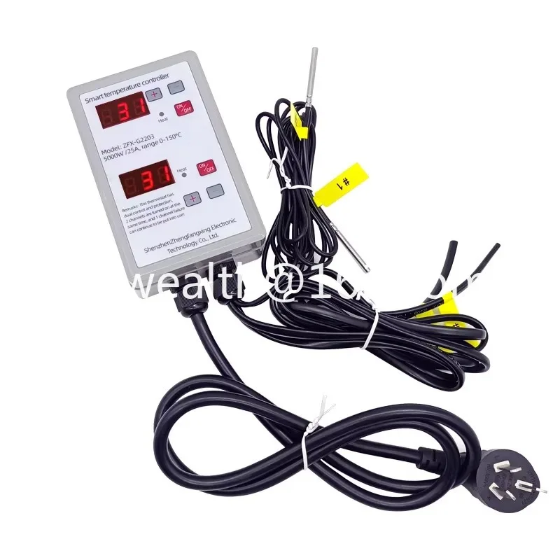 High Power 25A Relay 5000W Dual Display Thermostat 110V 220V Intelligent Digital Thermostatic Temperature Controller OEM Support