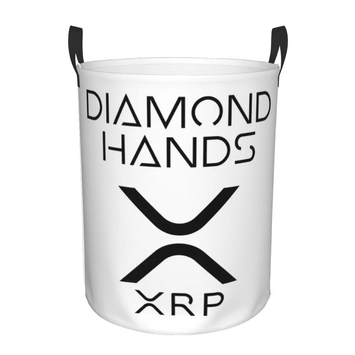 XRP Ripple Crypto Diamond Hands Dirty Laundry Baskets Folding Large Waterproof Clothes Sundries Basket For Home Kids