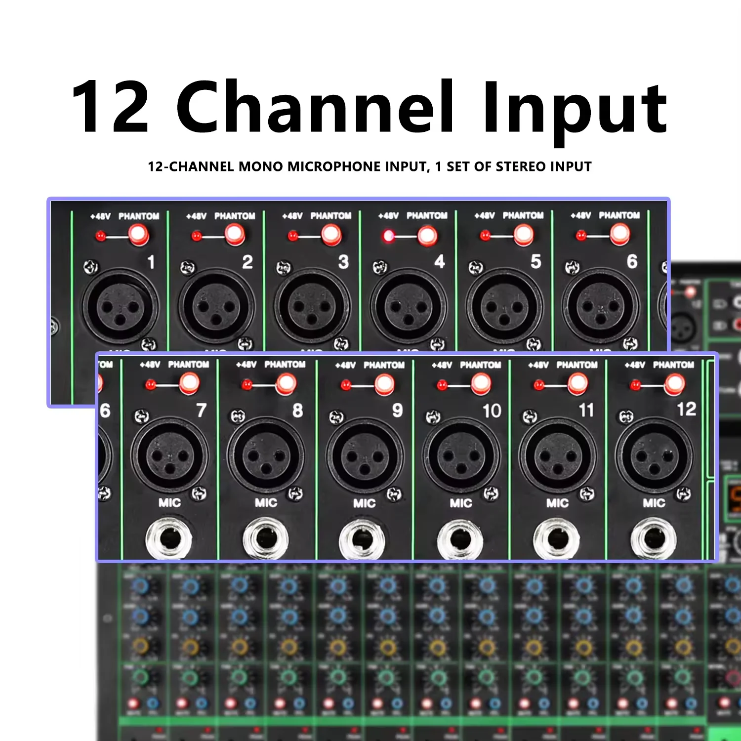 GAX-PK16 New PK series 16 channel mixer with 99DSP dual 7-segment equalizer USB BT 16 channel stage KTV professional audio mixer