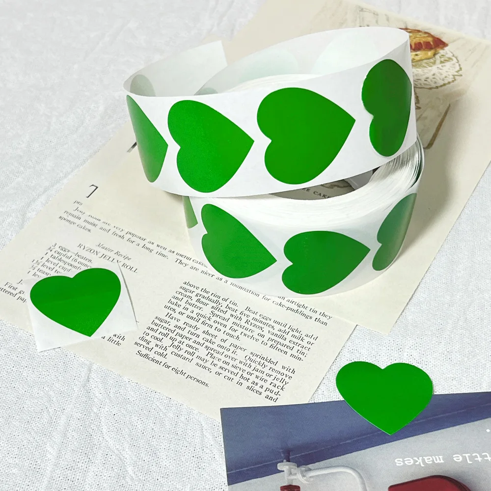 500pcs Love Stickers Heart Shape for Valentine's Day Gift Packaging Supplies Cute Stationery Sticker Seal Labels Scrapbook Decor