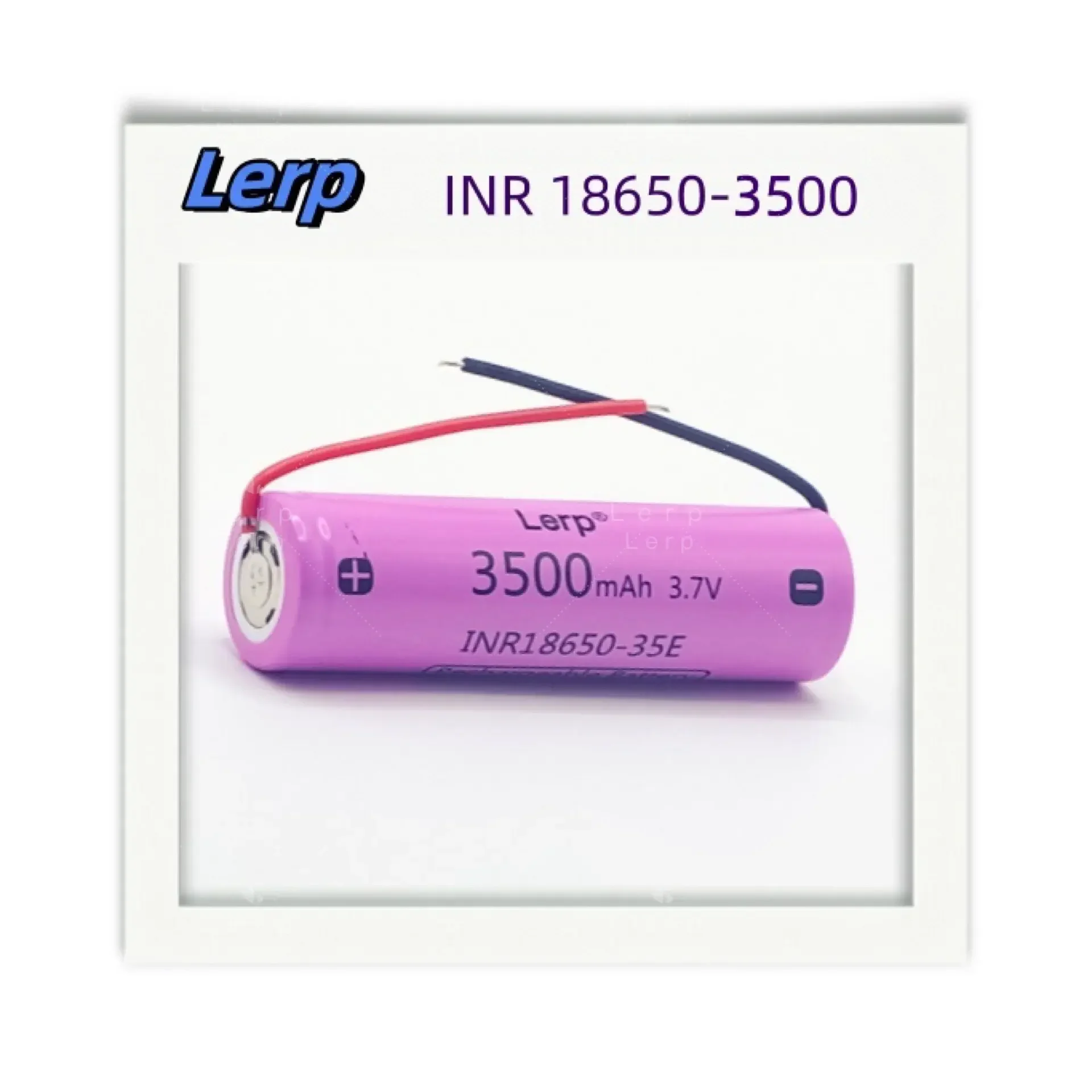 Rechargeable 18650 35E Lithium Ion Battery 3.7V 3500mAh High Power Discharge 20A High Current +wire