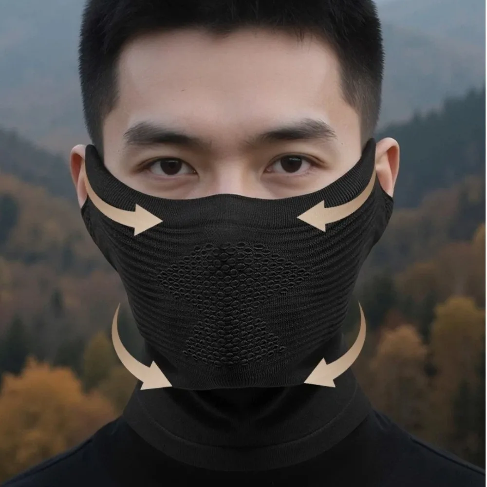 Outdoor Dünne Warme Reitmaske Atmungsaktive Netz-Gesichtsmaske Einfarbige Komfortable Fahrrad-Gesichtsmaske – Detail 4