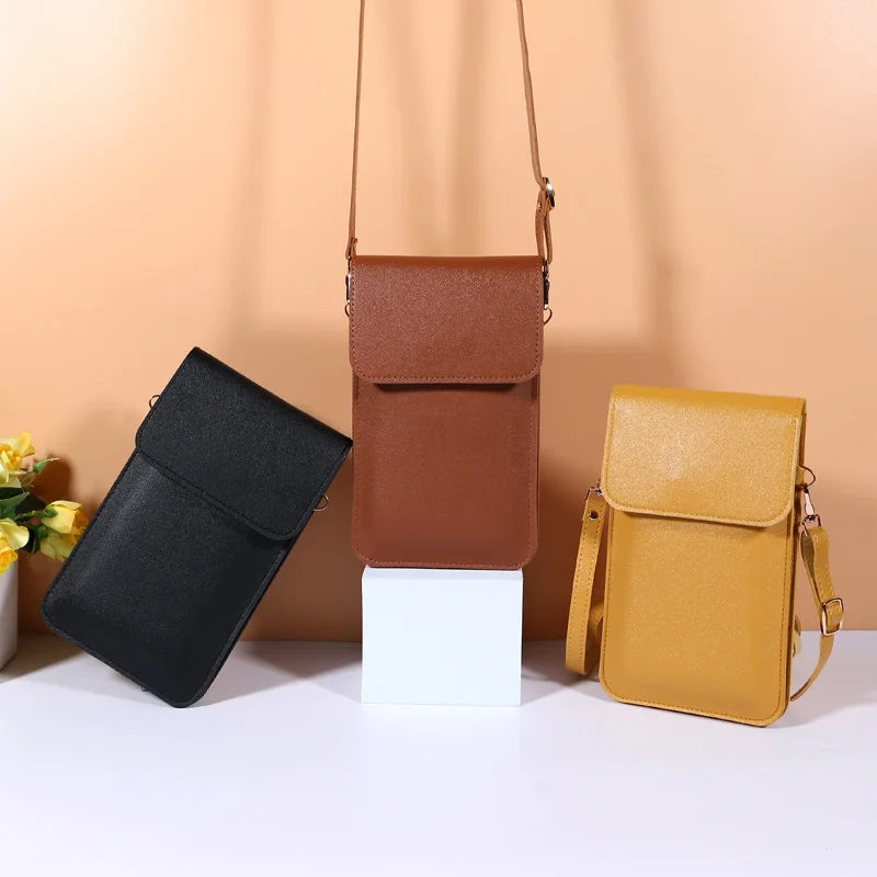 Bolso cruzado pequeño para mujer, Mini bolso de hombro de cuero mate, bolso de mano para teléfono