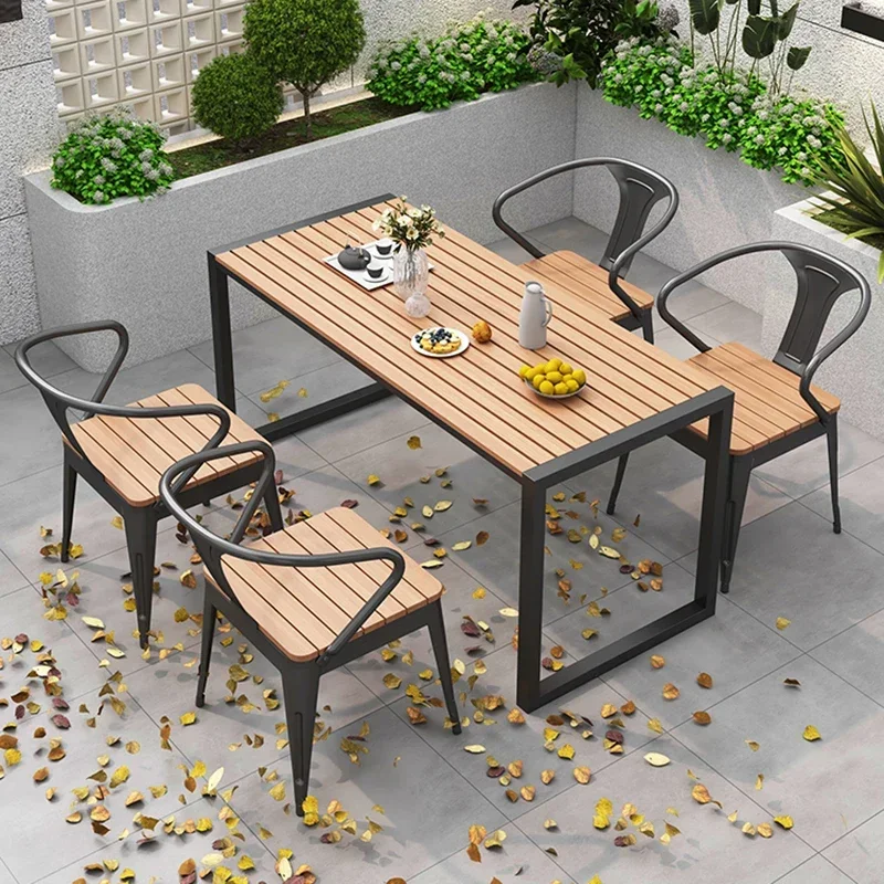 

Iron Art Nordic Black Luxury Outdoor Tables Modern Armchair Tuinmeubelsets Home Furniture Balcony Courtyard Outdoor Tables