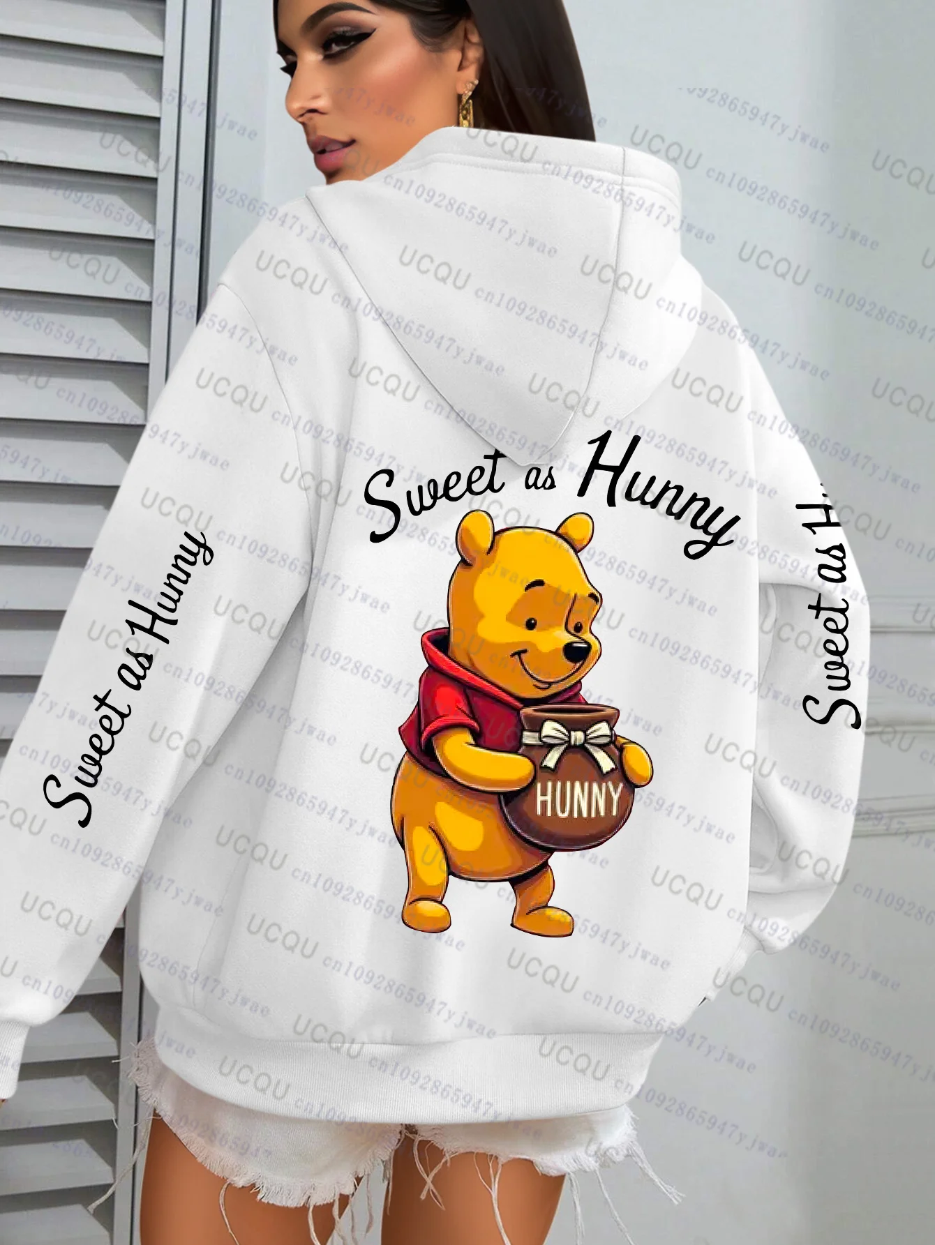 2025 موضة المرأة البلوز ديزني ويني ذا بوه الكرتون تصميم الخريف بلوفر شتوي عادية فضفاض القطن الرياضة هوديس #2