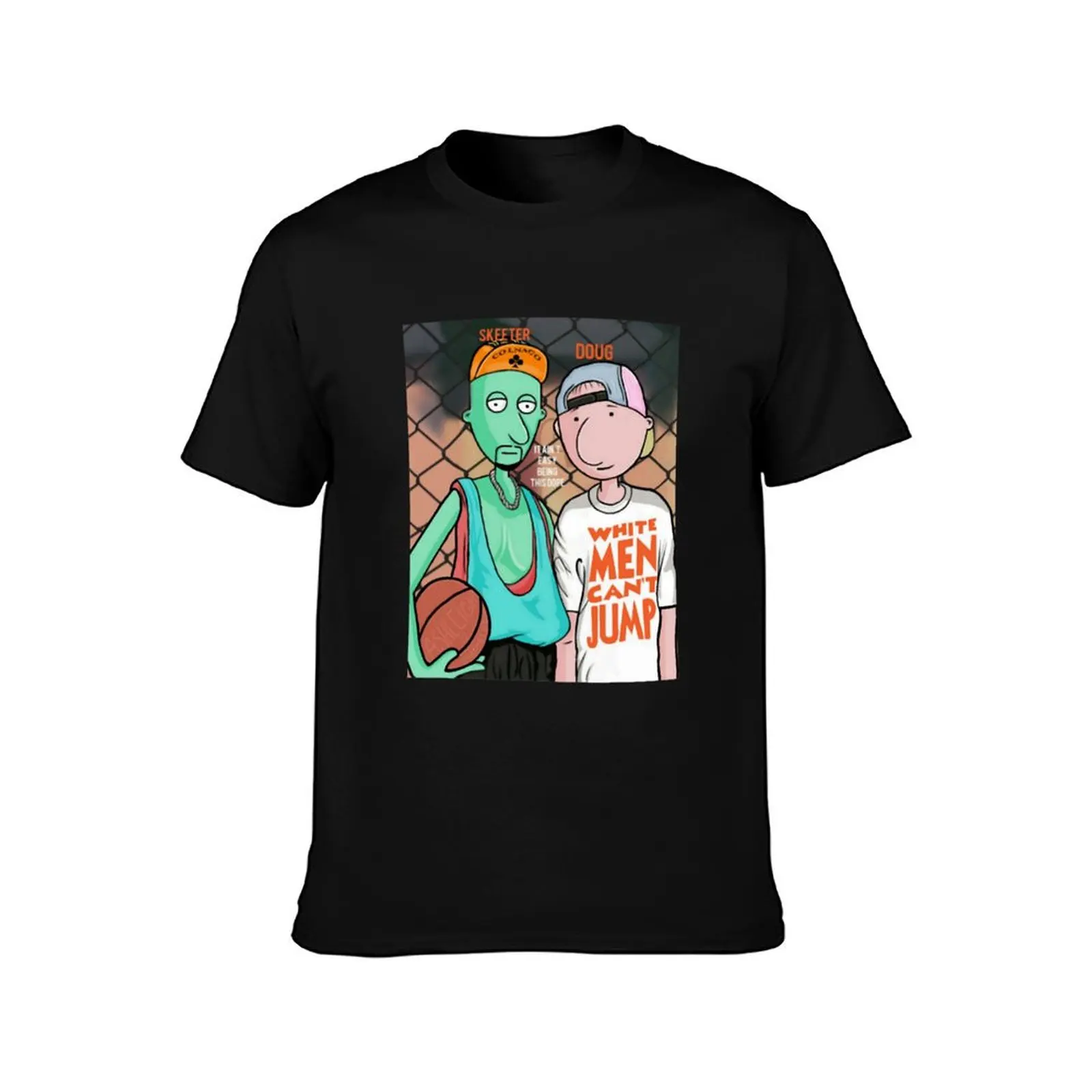 Doug and Skeeter White Men can't jump T-Shirt Fitness Training Breathable Tee T-Shirt