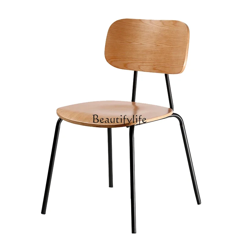 

ld25 Wrought iron Italian minimalist dining chair Nordic chair simple light luxury industrial style