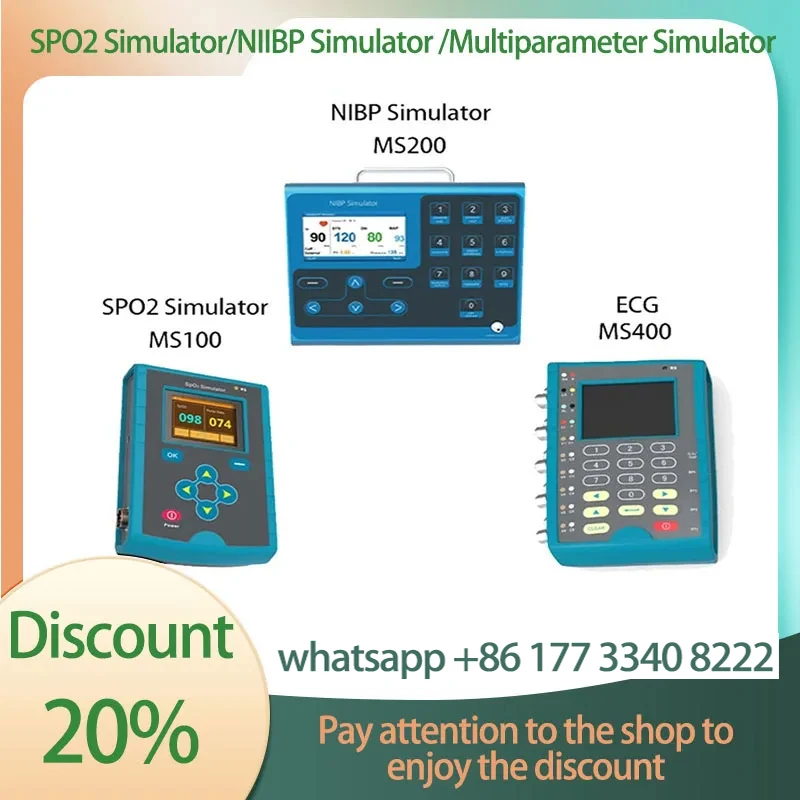 

CONTEC MS100 MS200 MS400 SPO2 PR NIBP ECG IBP TEMP Simulator Biomedical Non-Invasive Simulation Simulate Machine