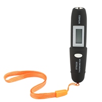 BISM Non-Contact Mini Infrared Thermometer IR Temperature Measuring Digital LCD Display Infrared Thermometer Pen DT8220 Black